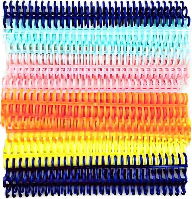 Markeny 20PCS Plastic Click Binding Combs Colorful Spiral Binding Coils 12mm Comb Binding Spines 30 Rings Binder Combs Kits, 30 Ring - Image 1